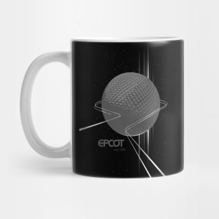 EPCOT Spaceship Earth Grayscale Shirt Design - Front Design for Light Shirts Mug